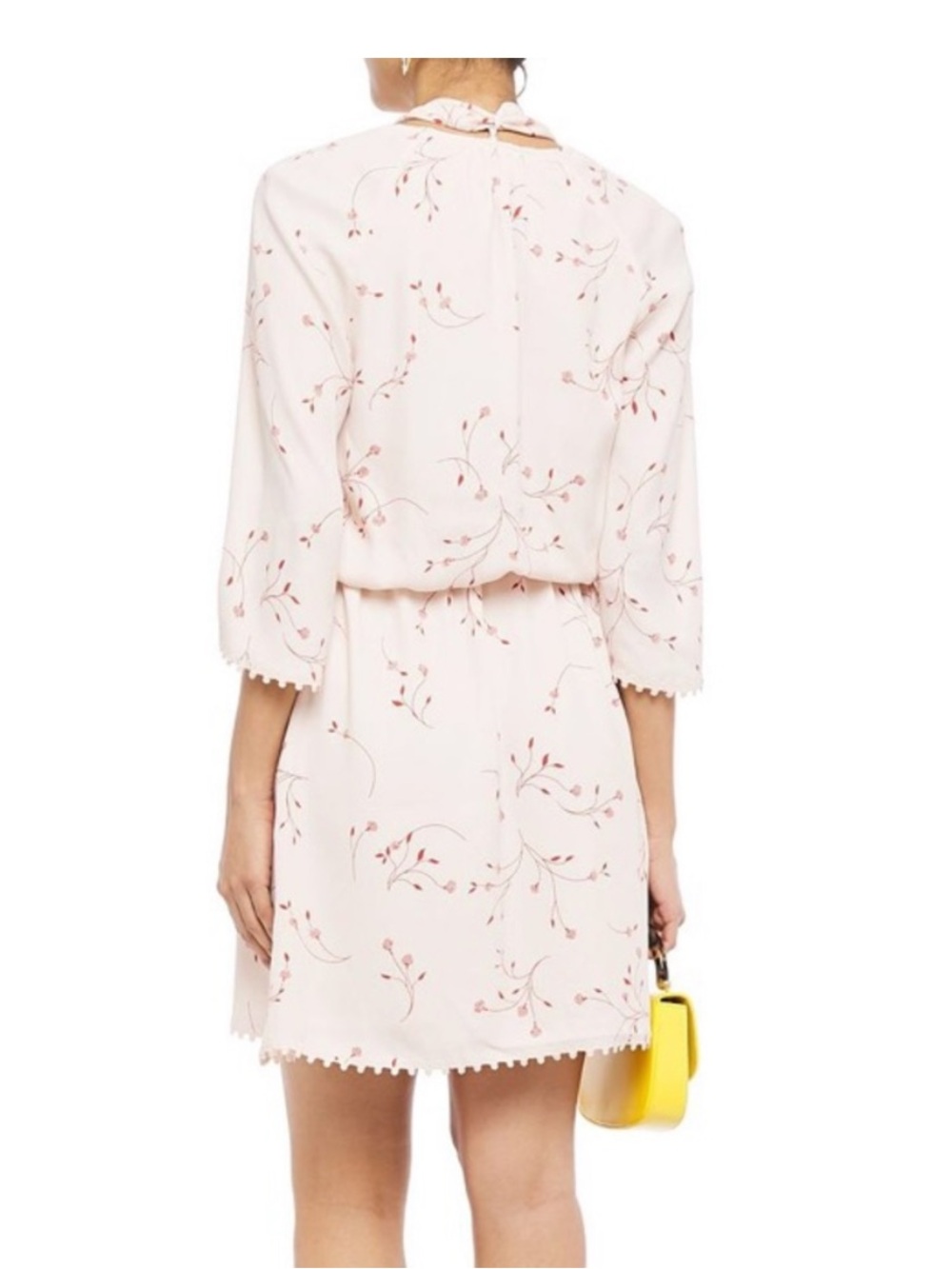 Joie Dakota Summer Cottagecore Fairycore Cream Dress with Red Floral Print - Picture 4 of 9